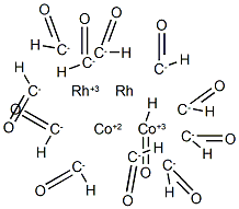 tri-mu-carbonyltetracarbonyl(pentacarbonyldicobalt)dirhodium 结构式