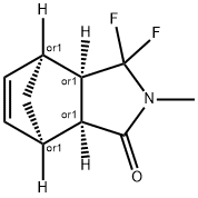 4,7-Methano-1H-isoindol-1-one,3,3-difluoro-2,3,3a,4,7,7a-hexahydro-2-methyl-,(3aR,4S,7R,7aS)-rel-(9CI) 结构式