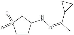 Ethanone, 1-cyclopropyl-, (tetrahydro-1,1-dioxido-3-thienyl)hydrazone (9CI) 结构式