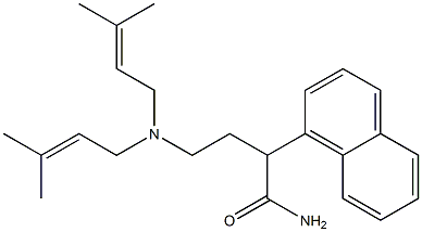 α-[2-[Bis(3-methyl-2-butenyl)amino]ethyl]-1-naphthaleneacetamide 结构式