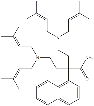 α,α-Bis[2-[bis(3-methyl-2-butenyl)amino]ethyl]-1-naphthaleneacetamide 结构式