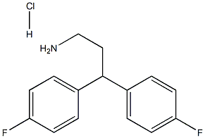rac-3,3-Bis(p-fluorophenyl)propylamine Hydrochloride 结构式