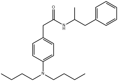 2-[p-(Dibutylamino)phenyl]-N-(α-methylphenethyl)acetamide 结构式