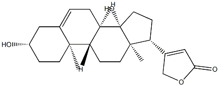 3β,14-Dihydroxycarda-5,20(22)-dienolide 结构式