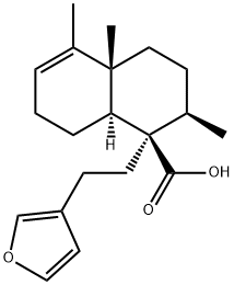 (1R)-1-[2-(3-Furyl)ethyl]-1,2,3,4,4a,7,8,8aβ-octahydro-2α,4aα,5-trimethyl-1-naphthalenecarboxylic acid 结构式