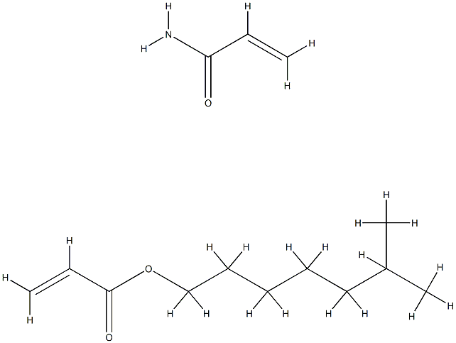 2-丙烯酸异辛酯与2-丙烯酰胺的聚合物 结构式