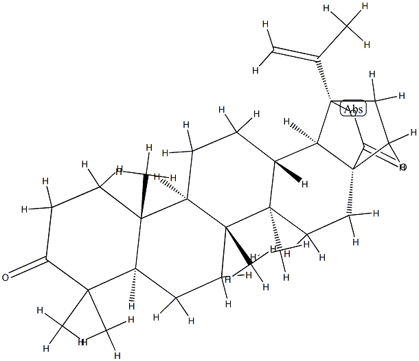 19β-Hydroxy-3-oxolup-20(30)-en-28-oic acid 28,19-lactone 结构式