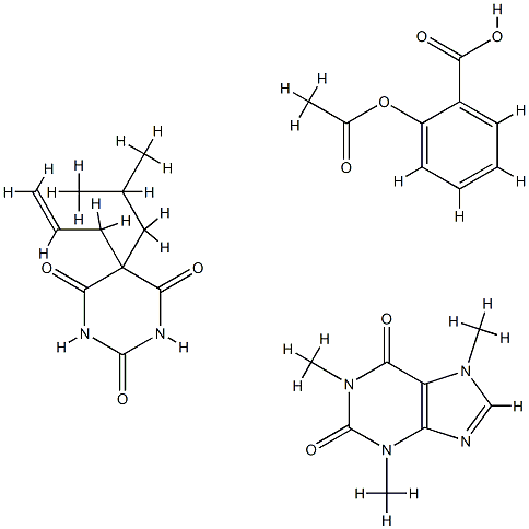 aspirin, butalbital and caffeine drug combination 结构式