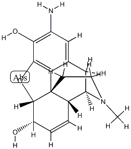 2-Amino-17-methyl-4,5α-epoxy-7,8-didehydromorphinan-3,6α-diol 结构式