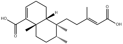 5β-[(E)-4-Carboxy-3-methyl-3-butenyl]-3,4,4aβ,5,6,7,8,8a-octahydro-5,6α,8aβ-trimethyl-1-naphthalenecarboxylic acid 结构式