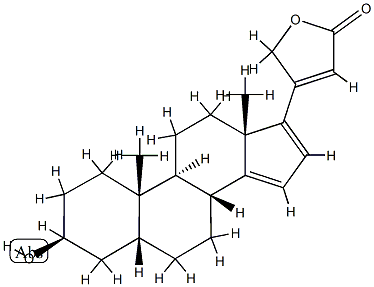 3β-Hydroxy-5β-carda-14,16,20(22)-trienolide 结构式