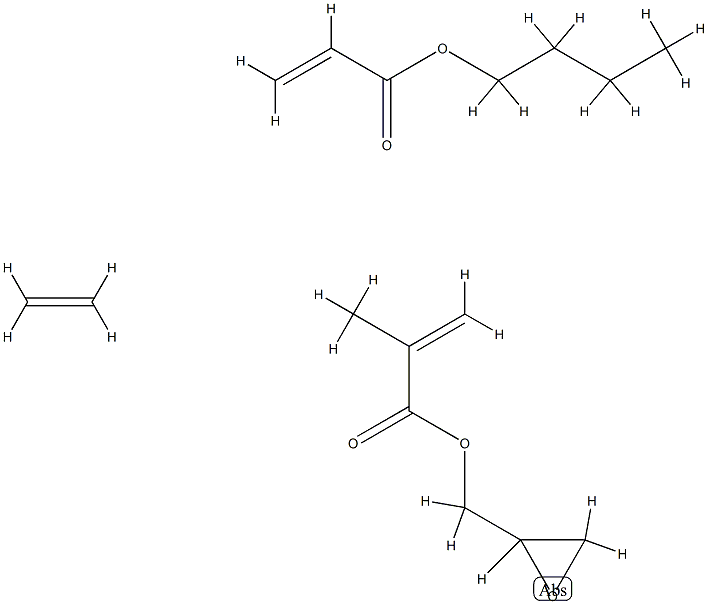 2-甲基丙烯酸与环氧乙烷基甲基酯、2-丙烯酸丁酯和乙烯的聚合物 结构式