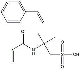 2-甲基-2-[(1-氧代-2-丙烯基)氨基]-1-丙烷磺酸与乙烯基苯的聚合物 结构式