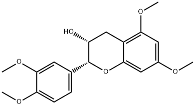 (2R)-2α-(3,4-Dimethoxyphenyl)-5,7-dimethoxychroman-3α-ol 结构式