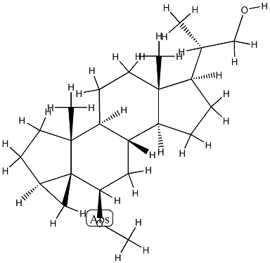 (3β,5α,6β,20S)-6-Methoxy-3,5-cyclopregnane-20-Methanol 结构式