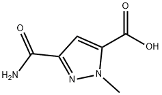 1H-Pyrazole-5-carboxylicacid,3-(aminocarbonyl)-1-methyl-(9CI) 结构式