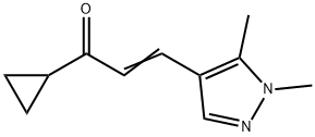 2-Propen-1-one,1-cyclopropyl-3-(1,5-dimethyl-1H-pyrazol-4-yl)-(9CI) 结构式