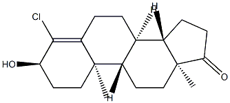 4-Chloro-4-androsten-3α-ol-17-one 结构式