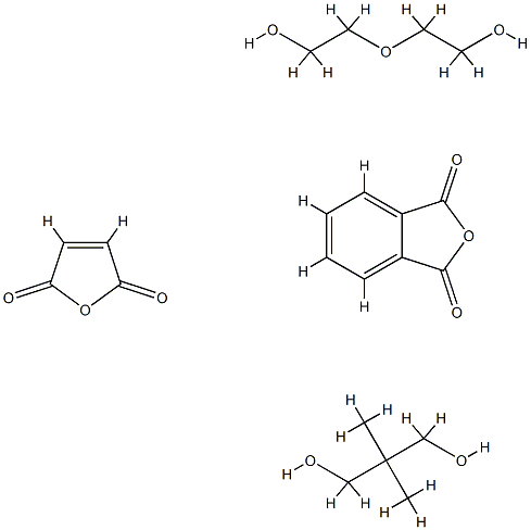 1,3-异苯并呋喃二酮与2,2-二甲基-1,3-丙二醇、2,5-呋喃二酮和2,2'-氧基二[乙醇]的聚合物 结构式
