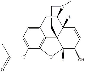 O(3)-monoacetylmorphine 结构式