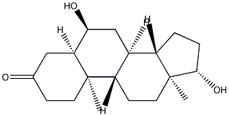 6α,17β-Dihydroxy-5β-androstan-3-one 结构式