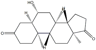 6β-Hydroxy-5β-androstane-3,17-dione 结构式