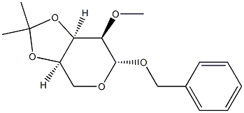 Benzyl 2-O-methyl-3-O,4-O-isopropylidene-β-D-ribopyranoside 结构式