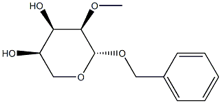 Benzyl 2-O-methyl-β-D-ribopyranoside 结构式