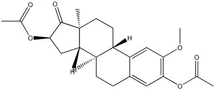 3,16α-Bis(acetyloxy)-2-methoxyestra-1,3,5(10)-trien-17-one 结构式