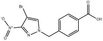 4-({4-bromo-3-nitro-1H-pyrazol-1-yl}methyl)benzoic acid 结构式