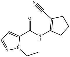 1H-Pyrazole-5-carboxamide,N-(2-cyano-1-cyclopenten-1-yl)-1-ethyl-(9CI) 结构式