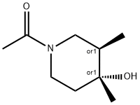 4-Piperidinol, 1-acetyl-3,4-dimethyl-, (3R,4R)-rel- (9CI) 结构式