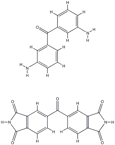 聚(3,3′-二氨基二苯甲酮-CO-3,3′,4,4′-二苯甲酮四甲酸二酐) 结构式