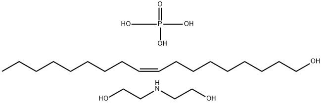 9-Octadecen-1-ol, phosphate, (Z)-, compd. with 2,2'-iminobis[ethanol] 结构式