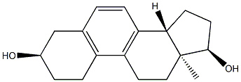 Estra-5,7,9-triene-3α,17α-diol 结构式