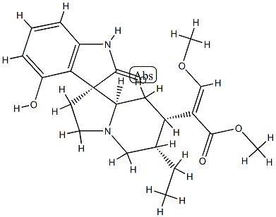 (3β,7R,16E)-16,17-Didehydro-9-hydroxy-17-methoxy-2-oxocorynoxan-16-carboxylic acid methyl ester 结构式