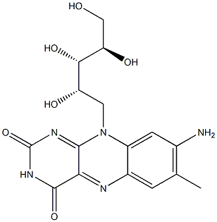 8-Amino-8-Demethylriboflavin 结构式