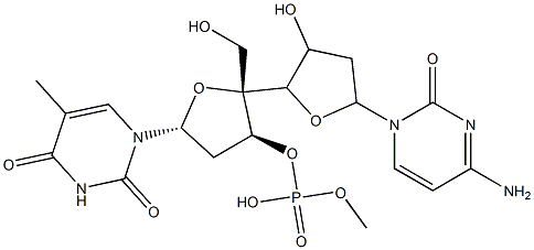 thymidylyl-(3'-5')-deoxycytidine 结构式