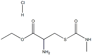 L-Cysteine, ethyl ester, methylcarbamate (ester),monohydrochloride 结构式