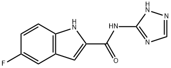 1H-Indole-2-carboxamide,5-fluoro-N-1H-1,2,4-triazol-3-yl-(9CI) 结构式