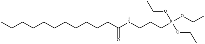 N-[3-(三乙氧基硅基)丙基]-(Γ-月桂酰氨基丙基)三乙氧基硅烷 结构式