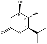 2H-Pyran-2-one,tetrahydro-4-hydroxy-5-methyl-6-(1-methylethyl)-,(4R,5S,6R)-rel-(9CI) 结构式