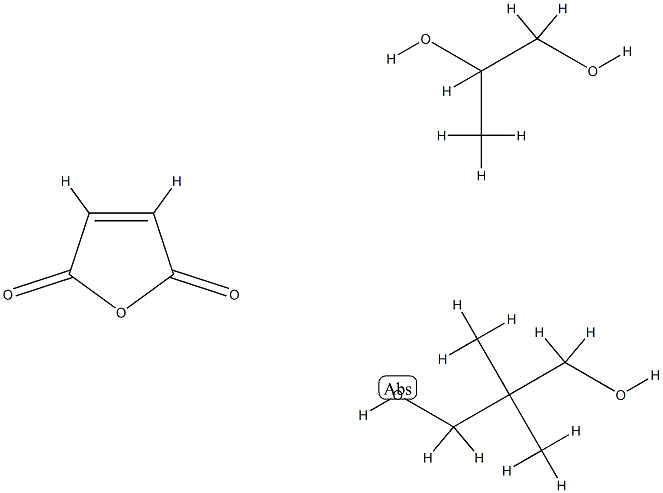 顺丁烯二酐与2,2-二甲基-1,3-丙二醇和1,2-丙二醇的聚合物 结构式