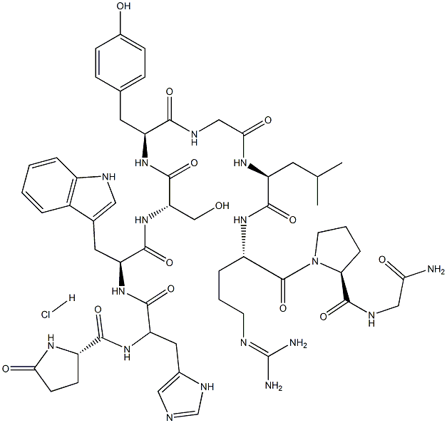 盐酸戈那瑞林 结构式