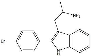 2-(p-Bromophenyl)-α-methyl-1H-indole-3-ethanamine 结构式