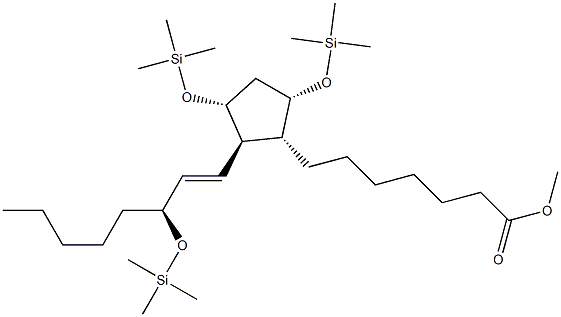 (9α,11α,13E,15S)-9,11,15-Tris(trimethylsilyloxy)prost-13-en-1-oic acid methyl ester 结构式