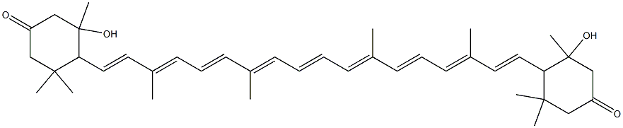 5,5',6,6'-Tetrahydro-5,5'-dihydroxy-β,β-carotene-3,3'-dione 结构式