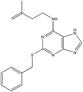 2-BENZYLTHIO-N6-ISOPENTENYLADENINE (2BS-iP) 结构式