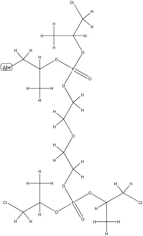 氧基双-2,1-乙烷二基-双磷酸 四(2-氯-1-甲基乙基)酯 结构式