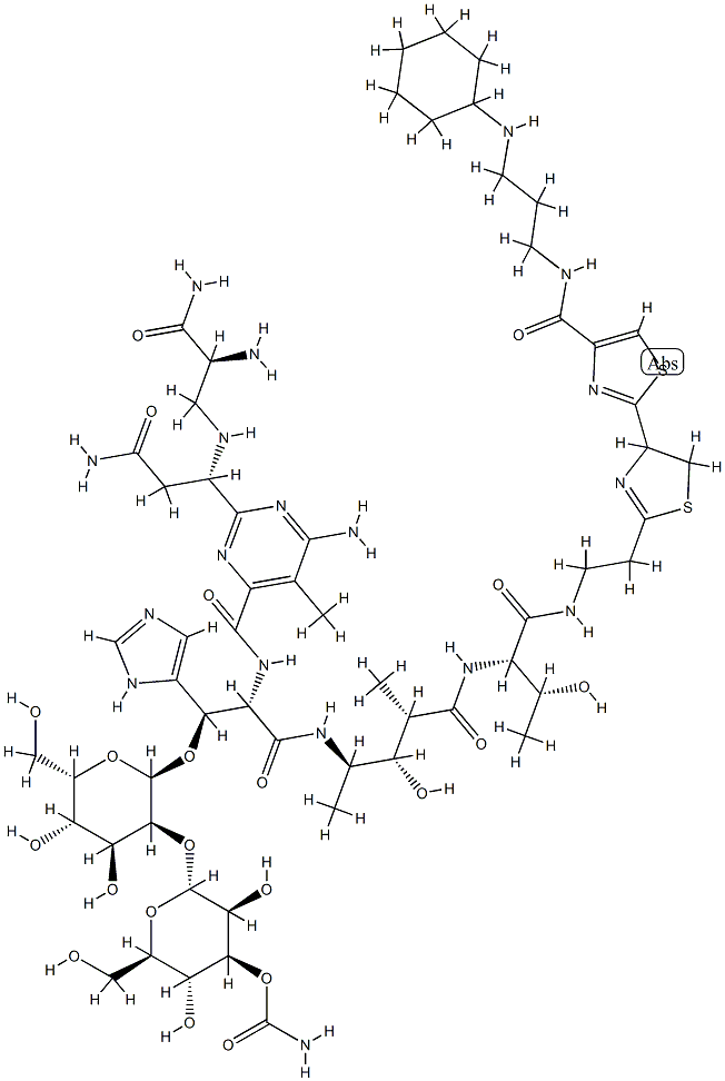 N1-[3-(Cyclohexylamino)propyl]-7,8-dihydrobleomycinamide 结构式